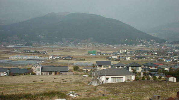 高台から見た湯布院町