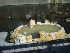 おかんが立って川の方へむいている(笑)